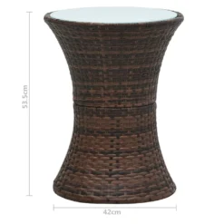VidaXL Garten-Beistelltisch Trommelform Braun Poly Rattan -Stil Beet Verkaufsgeschäft 3e72534a6fab0a4f7f1c0c2e68d53c69