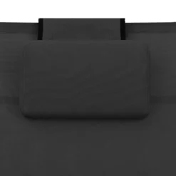 VidaXL Sonnenliege Textilene Und Aluminium Schwarz -Stil Beet Verkaufsgeschäft 3e998ce8b5fdf524b605df9af01a1aa1