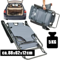Campingstuhl Liegestuhl Freizeitliege Sonnenliege Strandliege Campingliege Klappliege Liege 153cm | Grau -Stil Beet Verkaufsgeschäft 3f3c2a9afef3e9c70c2a213fa9fee9cf
