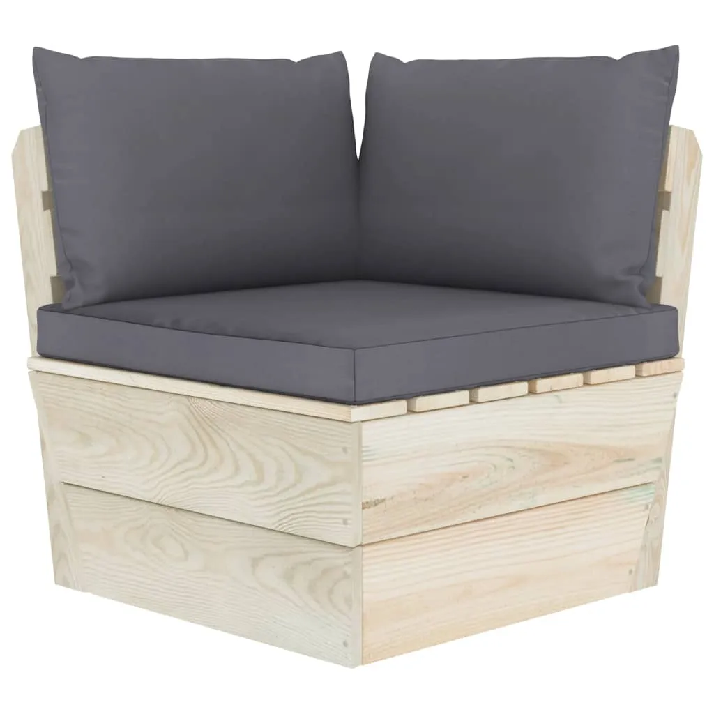 VidaXL Palettensofa-Auflagen 3 Stk. Anthrazit Stoff 1 VidaXL Palettensofa-Auflagen 3 Stk. Anthrazit Stoff