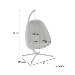 SVITA COZY Hängesessel Mit Gestell Aus Stahl Outdoor Hängekorb Beige -Stil Beet Verkaufsgeschäft 3f777f4b387cf82111f831533f25d336