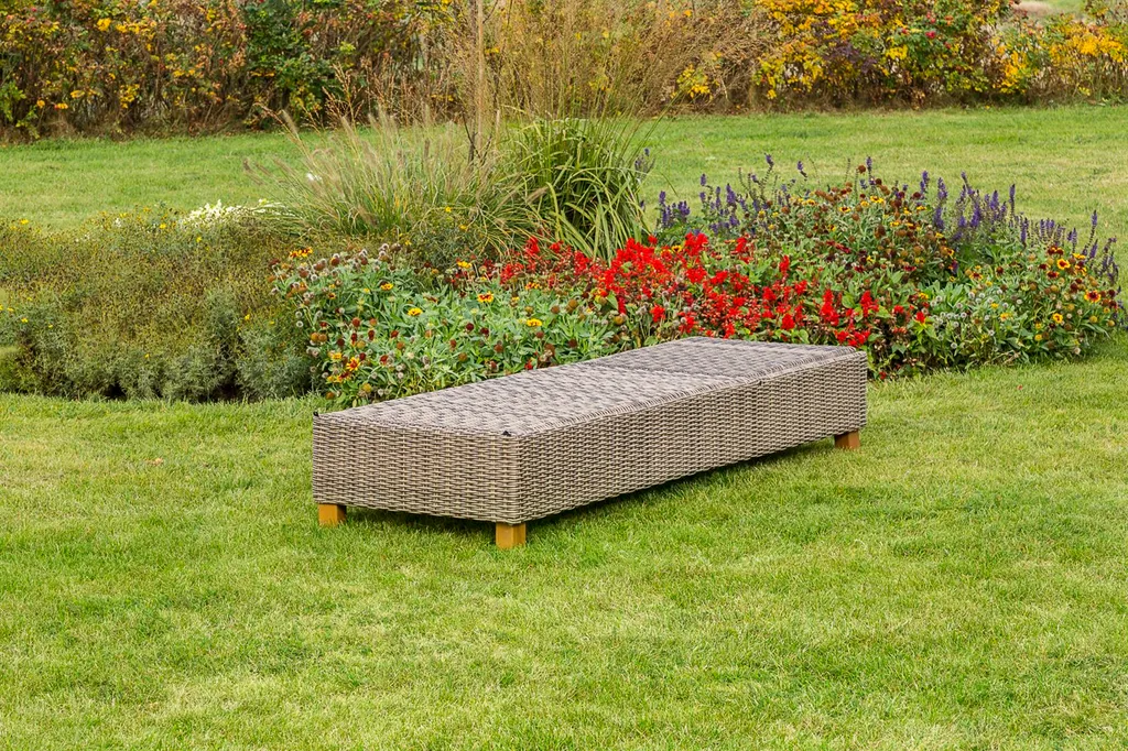 Merxx Gartenliege Toskana Verstellbar Aluminium, Kunststoffgeflecht, Akazie Natur 200 Cm X 80 Cm X 34 Cm 2 Merxx Gartenliege Toskana Verstellbar Aluminium, Kunststoffgeflecht, Akazie Natur 200 Cm X 80 Cm X 34 Cm - Image 2