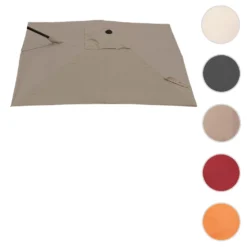 Ersatz-Bezug Für Ampelschirm HWC-A39, Sonnenschirmbezug Ersatzbezug, 3x3m (Ø4,24m) Polyester 2,8kg Taupe-braun -Stil Beet Verkaufsgeschäft 3feef444e4fbbf9cf31b374af0619609