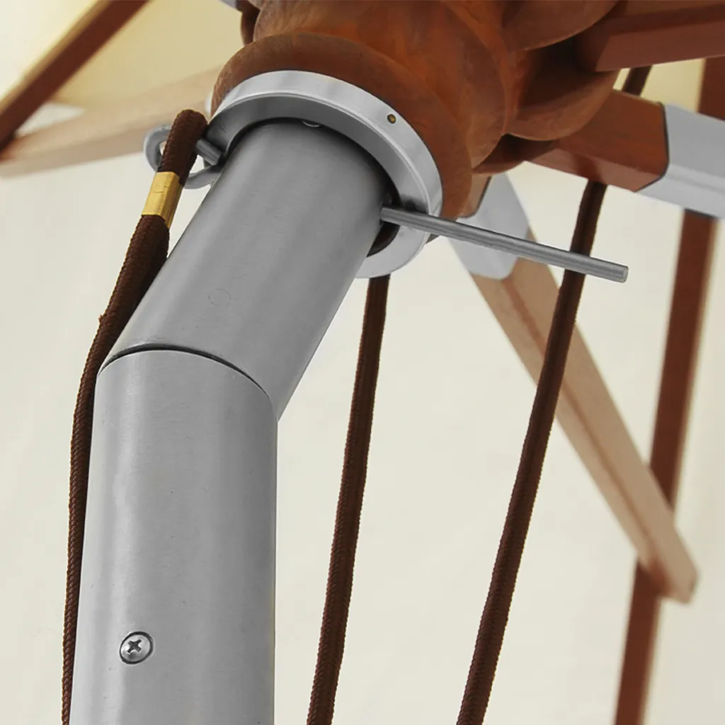 Anndora Sonnenschirm Knickbar 3m Rund Mit Dreh-Kipp-Mechanismus Natural Winddach UV-Schutz - Natural 7 Anndora Sonnenschirm Knickbar 3m Rund Mit Dreh-Kipp-Mechanismus Natural Winddach UV-Schutz - Natural - Image 7