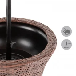 Blumfeldt Beerboy - Gartentisch , Stehtisch , Beistelltisch , Getränkekühler , Höhenverstellbare Tischplatte , 50cm Durchmesser , Polyrattan , Für Garten, Balkon Oder Terrasse , Wetterfest , Braun 7 Blumfeldt Beerboy - Gartentisch , Stehtisch , Beistelltisch , Getränkekühler , Höhenverstellbare Tischplatte , 50cm Durchmesser , Polyrattan , Für Garten, Balkon Oder Terrasse , Wetterfest , Braun -Stil Beet Verkaufsgeschäft 40f0de59b2163089032cf906c85ecd26