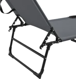 [casa.pro] Sonnenliege [2er Set] Klappbar 190cm Dunkelgrau Mit Dach Relaxliege Stahl -Stil Beet Verkaufsgeschäft 411509e365283012635a6c4c0de60d2a