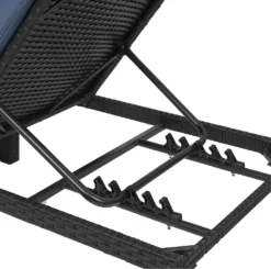 Mucola Sonnenliege Rattan Gartenliege Auflage Grau Relaxliege Strandliege Balkonliege -Stil Beet Verkaufsgeschäft 412d78ab8f04306f42dafd5927893dd8