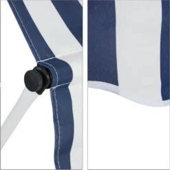 Relaxdays Klemmmarkise Blau Weiß -Stil Beet Verkaufsgeschäft 427bb8672621971f7a6c1909df8b9fa1