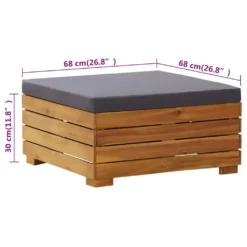 VidaXL Gartentisch Und Hocker Mit Kissen Massivholz Akazie -Stil Beet Verkaufsgeschäft 42915c4bd476c00e83cba0fe2c03d6c8