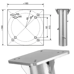 Lospitch Universal Bodenplatte Kurbelschirm Sonnenschirmständer Metall Bodenträger 16 Cm -Stil Beet Verkaufsgeschäft 433288bd71081f1291f891bc070a6f45