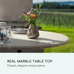 Patras Bistro-Tisch Marmortischplatte Ø60cm Gusseiserner Standfuß -Stil Beet Verkaufsgeschäft 437e6ae6e4ec1b883487dd852b1f3079