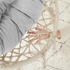 SONGMICS Hängesessel Hängestuhl Hängeschaukel Hängekorbmit Einem Dicken Kissen Bis 120 Kg Belastbar Für Garten Balkon Wohnzimmer Terrasse Skandinavischer Stil Modern Beige-grau 12 SONGMICS Hängesessel Hängestuhl Hängeschaukel Hängekorbmit Einem Dicken Kissen Bis 120 Kg Belastbar Für Garten Balkon Wohnzimmer Terrasse Skandinavischer Stil Modern Beige-grau -Stil Beet Verkaufsgeschäft 43e91e95e9096cde2293737689a0e7cf