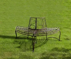 Metall-Bank 'Halbkreis' Möbel Garten Terrasse Balkon Bequem, Ranken Muster -Stil Beet Verkaufsgeschäft 449827bcc1daee20bbbcd8545ef91377