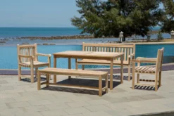 Möbilia Gartenbank 120 Cm | Sitzbank 2-Sitzer Aus Teak Holz | B 120 X T 42 X H 45 Cm | Natur | 11020007 | Serie GARTEN -Stil Beet Verkaufsgeschäft 44dd3ff338602e5edfe5cd5d61c5b190