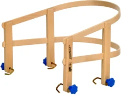 CLOINT Holz Schlittenlehne - 40 Cm - Kinder Sitzhilfe Aus Buchenholz - Davos Hörner Klapp Rodel Sitz Hilfe