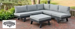 Alu Lounge Set 3tlg. Sitzgruppe Sitzgarnitur Gartengarnitur Möbel Garten Sofa -Stil Beet Verkaufsgeschäft 4573190881c5eb46d309727ede3b0498