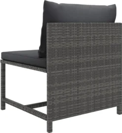 VidaXL 6-tlg. Garten-Lounge-Set Mit Kissen Poly Rattan Grau -Stil Beet Verkaufsgeschäft 45cd3db87a75e97ffd9ec4f11b3974f4