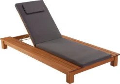 Merxx Gartenliege Viana Verstellbar Eukalyptus Natur, Grau 200 Cm X 105 Cm X 25 Cm -Stil Beet Verkaufsgeschäft 46a76db54a53d84336fe8ba42dbd46f6