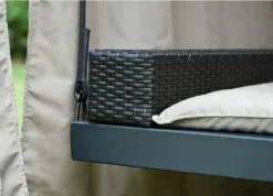 HOME DELUXE Pavillon Gartenliege PROVENCE - 236 X 180 X 210 Cm |Gartenliege Mit Sonnendach, Schwebeliege Mit Rattanbett, Doppelliege, Hollywoodschaukel -Stil Beet Verkaufsgeschäft 46d7ca5e75940c78a83702e631a49961