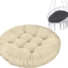 Hängesessel Kissen, Polster Bodenkissen Für Schwenksessel, Auflage Für Baumwoll Hängeschaukel, Papasansessel, Hängekorb, Hängestuhl, Durchmesser 90 Cm, Beige [114]