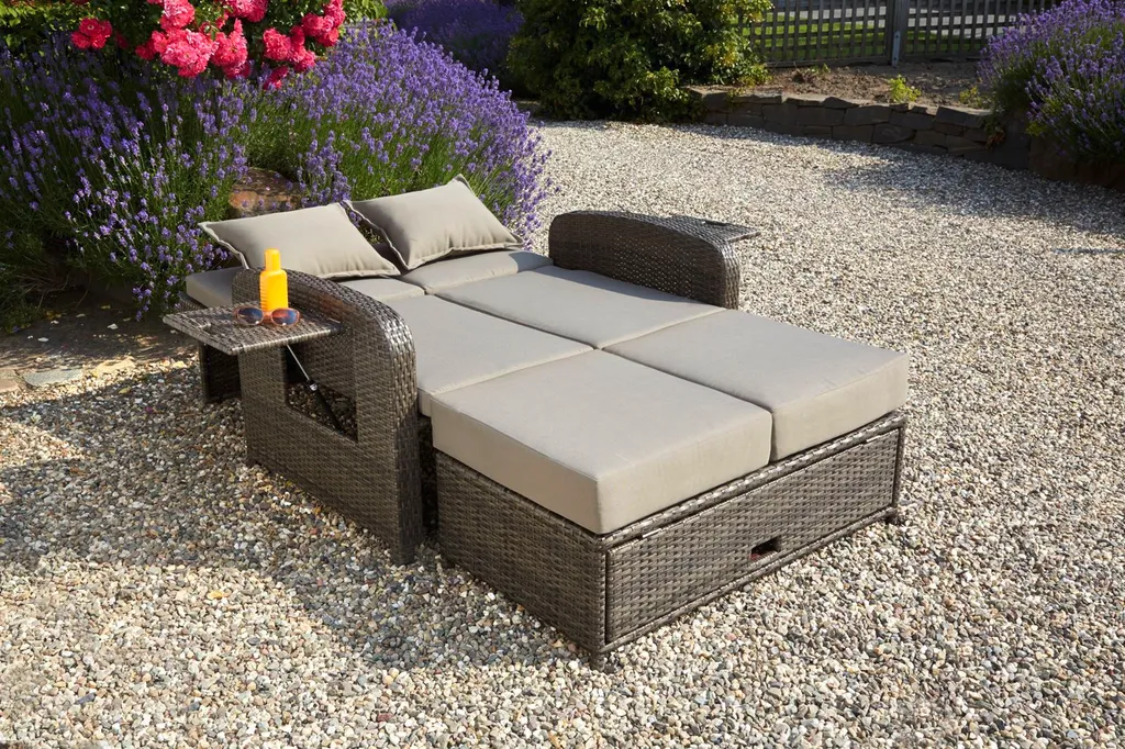 Greemotion Gartenbank 3-in-1 Bahia Rondo, Ca. 121 X 99 X 86 Cm Braun Kunststoff 5 Greemotion Gartenbank 3-in-1 Bahia Rondo, Ca. 121 X 99 X 86 Cm Braun Kunststoff - Image 5