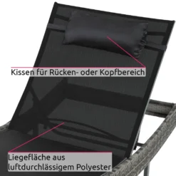 Tectake Sonnenliege Rattan Delphine - Dunkelgrau 15 Tectake Sonnenliege Rattan Delphine - Dunkelgrau -Stil Beet Verkaufsgeschäft 4ab553795c1a7a022acad5646b10672f