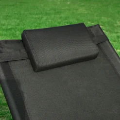 SoBuy OGS38-SCH Sonnenliege Gartenliege Relaxstuhl Liegestuhl Mit Kopfkissen Schwarz BHT Ca: 63x66x172cm -Stil Beet Verkaufsgeschäft 4c7249d437bcd6c3f993c48a2b358a4c