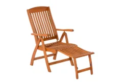 Merxx Gartensessel Maracaibo Klappbar Eukalyptus Natur 118 Cm X 57,5 Cm X 107 Cm