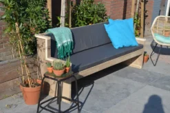 Wood4You Gartenbank Holz "Zeeland" - Wetterfest Massivholz Rustikal - Holzbank Sitzbank Balkonmöbel Terassenmöbel Ohne Kissen - DIY Baumbank Mit Lehne - Gerüstholz -Stil Beet Verkaufsgeschäft 4d2417ae73cf1c2a56033e45a92aecec