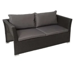 Poly-Rattan Garnitur HWC-J36, Balkon-/Garten-/Lounge-Set Sitzgruppe Sofa Anthrazit, Kissen Dunkelgrau -Stil Beet Verkaufsgeschäft 4e67e11ef7547ca25a74bff5688b98a3