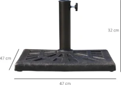 Outsunny Sonnenschirmständer 15 Kg Schirmhalter Regenschirm Base Für Ø38 Mm Ø48 Mm Kunstharz Schwarz 47 X47 X 32 Cm 8 Outsunny Sonnenschirmständer 15 Kg Schirmhalter Regenschirm Base Für Ø38 Mm Ø48 Mm Kunstharz Schwarz 47 X47 X 32 Cm -Stil Beet Verkaufsgeschäft 4f1d9dac874aeb378b399dfec233e915