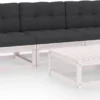 VidaXL 4-tlg. Garten-Lounge-Set Mit Kissen Kiefer Massivholz