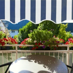 Relaxdays Klemmmarkise Blau Weiß -Stil Beet Verkaufsgeschäft 50fba3a6d37ab1c08711c4e065cf6f16