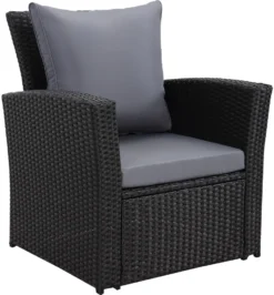 MeXo Gartenmöbel Set Lounge Set Polyrattan Lounges 4-teile Für 3-4 Personen Garten & Balkon Sitzmöbel-Set Schwarz -Stil Beet Verkaufsgeschäft 5251d7e0c3d928bbdf9e757cbb298ed8