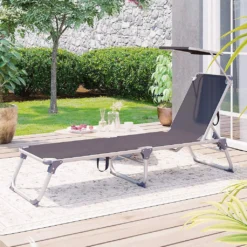SONGMICS Sonnenliege, Klappbarer Liegestuhl, 193 X 55 X 31 Cm, Max. Belastbarkeit 150 Kg, Mit Sonnenschutz, Verstellbare Rückenlehne, Für Terrasse Pool Garten, Rauchgrau GCB19GYV1 19 SONGMICS Sonnenliege, Klappbarer Liegestuhl, 193 X 55 X 31 Cm, Max. Belastbarkeit 150 Kg, Mit Sonnenschutz, Verstellbare Rückenlehne, Für Terrasse Pool Garten, Rauchgrau GCB19GYV1 -Stil Beet Verkaufsgeschäft 528ab4bc188e0d217f6ceb4233e65064