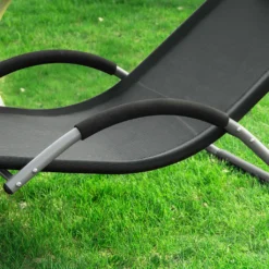 SoBuy OGS38-SCH Sonnenliege Gartenliege Relaxstuhl Liegestuhl Mit Kopfkissen Schwarz BHT Ca: 63x66x172cm -Stil Beet Verkaufsgeschäft 529d724730cf955a458f6ca4e98aaf78