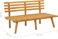 VidaXL Gartenbank Mit Kissen 115 Cm Massivholz Akazie -Stil Beet Verkaufsgeschäft 52b5f6b36dcea7e6b1eab9f239643f29