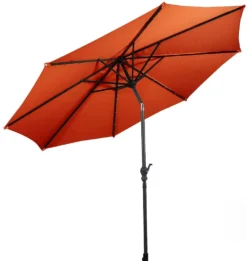 COSTWAY Ø300cm Sonnenschirm Mit Kurbel Gartenschirm Ampelschirm Kurbelschirm Strandschirm Terrassenschirm Orange -Stil Beet Verkaufsgeschäft 52cc16f72df8cd85cd6fecb520ed2bf6