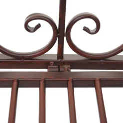 Gartenbank HWC-H78, Parkbank Sitzbank, 2-Sitzer Metall Mit Verzierungen Rost-Optik Braun 150cm Ohne Sitzkissen -Stil Beet Verkaufsgeschäft 53532c82f8bfa5cfbad6e0f703be69b7