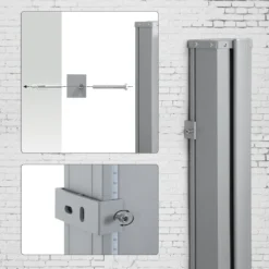 SONGMICS Seitenmarkise, Sichtschutz, 160 X 400 Cm, Ausziehbar，Markise, Aus 220 G/m² Polyester,Blickdicht, Seitenrollo, Für Balkon, Terrasse, Garten, Anthrazit GSA564G01 -Stil Beet Verkaufsgeschäft 53c2df9fc568fc9929741a7ce769d9ab