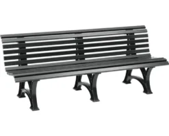 Gartenbank Blome Borkum Kunststoff 4-Sitzer Graphitgrau