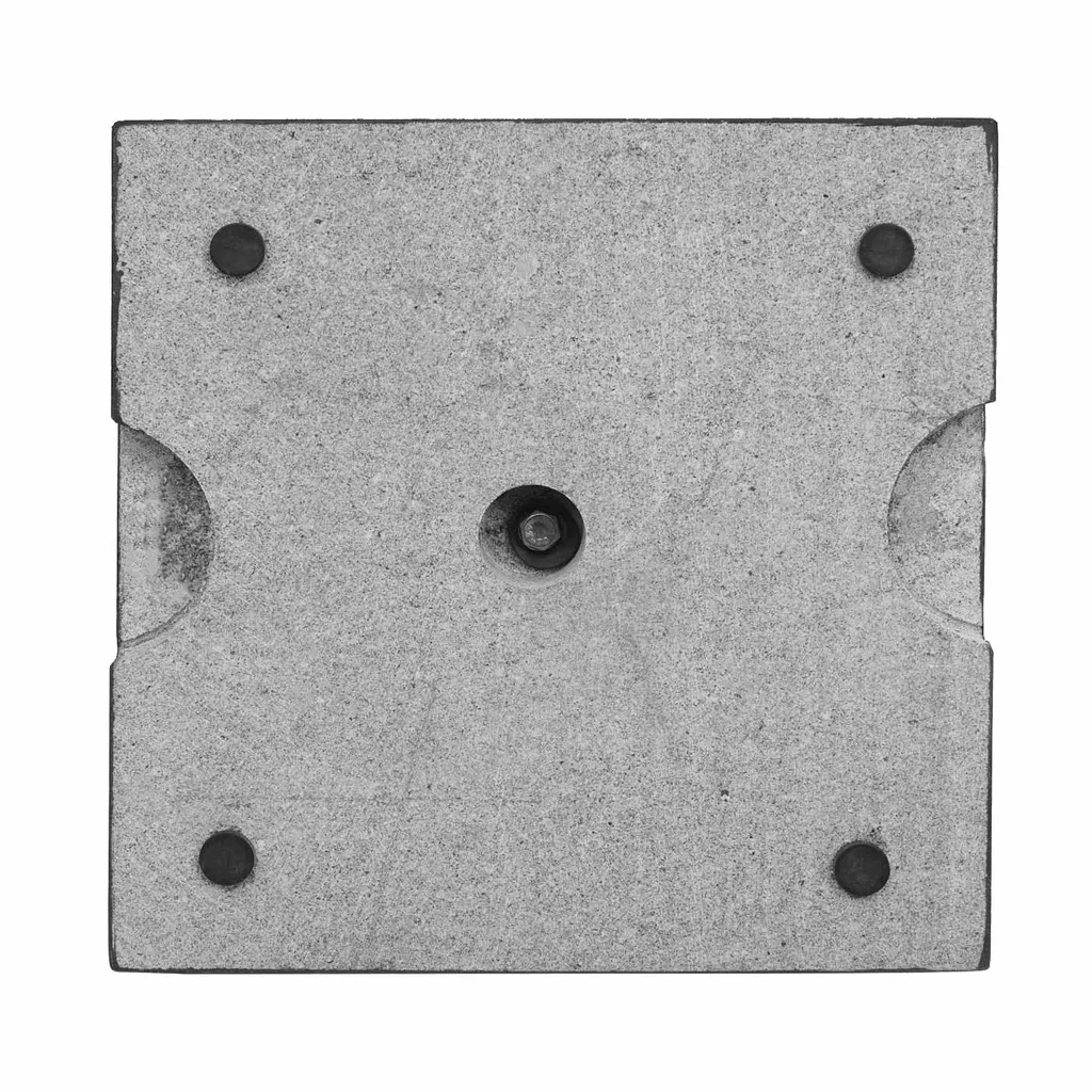 Sonnenschirmständer HWC-F92, Schirmständer Schirmhalter, Granit 24kg Eckig Schwarz 3 Sonnenschirmständer HWC-F92, Schirmständer Schirmhalter, Granit 24kg Eckig Schwarz - Image 3