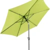 Linder Exclusiv Knick Sonnenschirm, Gartenschirm Ø 250 Cm,mit Kurbelmechanismus,Kalk