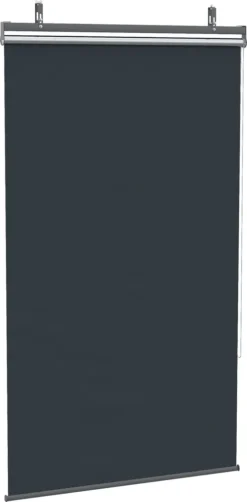 Outsunny Senkrechtmarkise Balkonsichtschutz Mit Sonnenschutz, 124 X 222cm Balkonrollo Mit Haken, Sichtschutz Für Pavillon, Pergola, Polyester, Dunkelgrau