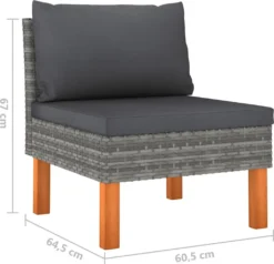 VidaXL 4-Sitzer-Gartensofa Mit Kissen Grau Poly Rattan -Stil Beet Verkaufsgeschäft 557a46b2f1f5abf496c65cf74fe53e10 1