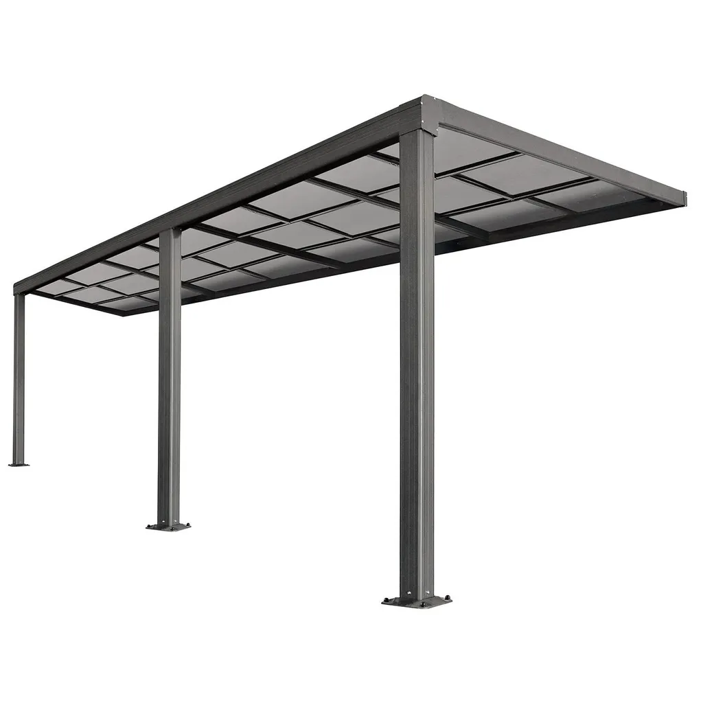 Juskys Terrassenüberdachung 7x3 M Mit Schiebedach - Terrassendach Aus Aluminium Mit Doppelstegplatten - Wetterfeste Überdachung Mit UV-Schutz - Grau 1 Juskys Terrassenüberdachung 7x3 M Mit Schiebedach - Terrassendach Aus Aluminium Mit Doppelstegplatten - Wetterfeste Überdachung Mit UV-Schutz - Grau