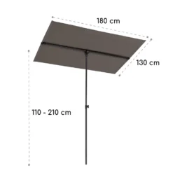 Blumfeldt Flex-Shade L Sonnenschirm Sonnenschutz ,Fläche: 130 X 180 Cm ,Material: Polyester ,UV-Schutzfaktor 50 ,Aluminium-Standbein ,wasserabweisend ,dunkelgrau -Stil Beet Verkaufsgeschäft 57ce86337e7fa95e2a4a8ef190a390a2