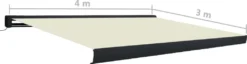 VidaXL Motorisierte Kassetten-Markise 400x300 Cm Creme -Stil Beet Verkaufsgeschäft 58c55aaa927dceb510e55a0f523e6948