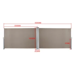 EINFEBEN Doppelseitenmarkise Markisen Brau 160x600cm Ausziehbar UV Bestaendig Fuer Balkon Terrasse Balkon 10 EINFEBEN Doppelseitenmarkise Markisen Brau 160x600cm Ausziehbar UV Bestaendig Fuer Balkon Terrasse Balkon -Stil Beet Verkaufsgeschäft 59632b6931ecbfff80aab69ac8f65dc9