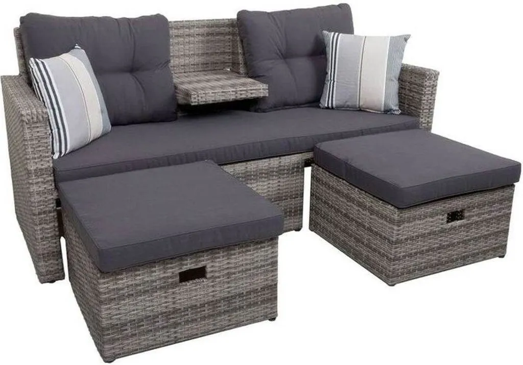 Garten Lounge Sofa Sitzgruppe Garten Couch Sessel Rattan Optik Gartenmöbel 7 Garten Lounge Sofa Sitzgruppe Garten Couch Sessel Rattan Optik Gartenmöbel - Image 7